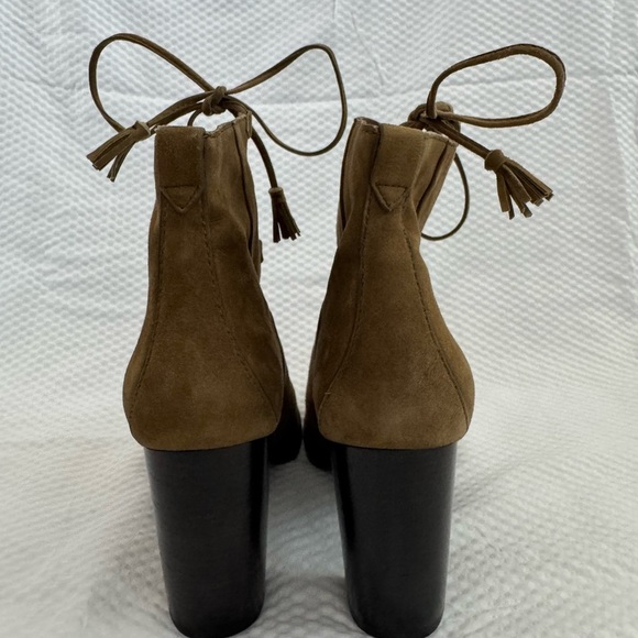 Frye Brown Lace-Up Heeled Boots Cottagecore Dark Academia Music Festival - Picture 4 of 10